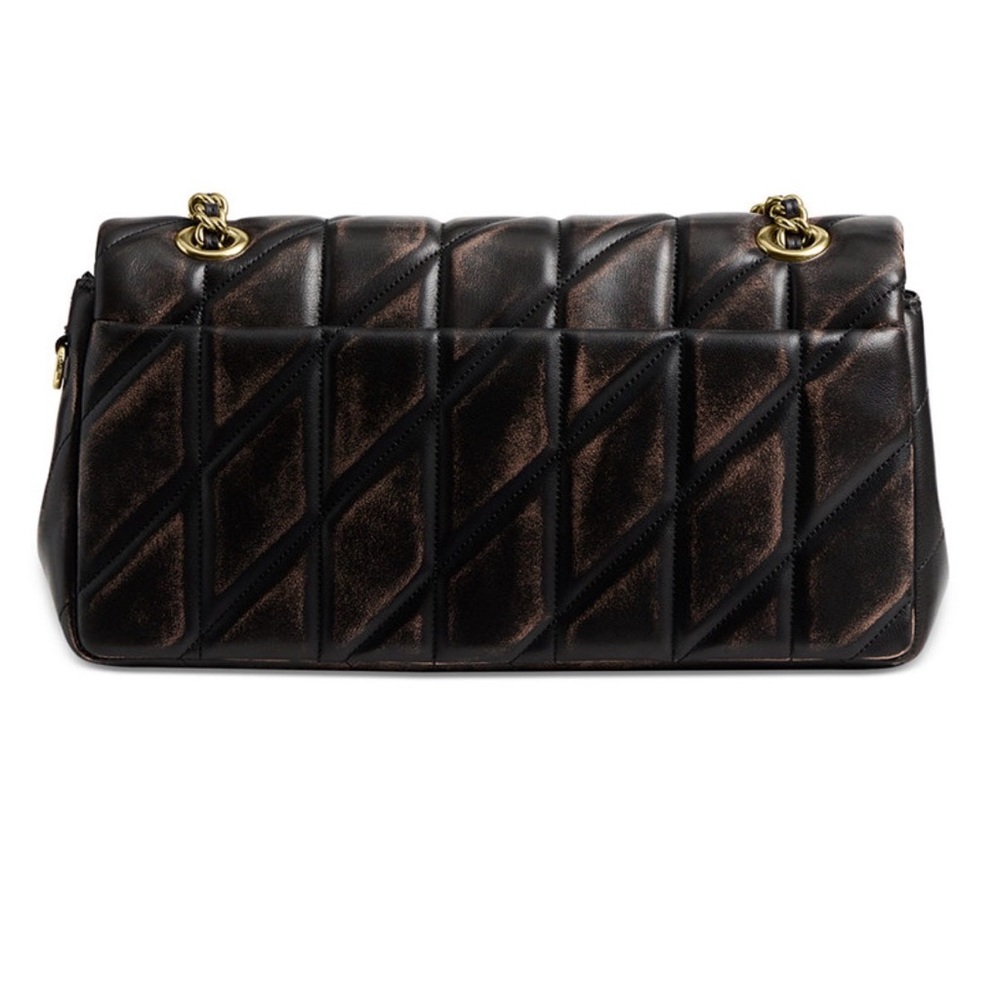 Coach Quilted Tabby 26 shoulder bag in black Nappa leather. - Picture 4 of 13